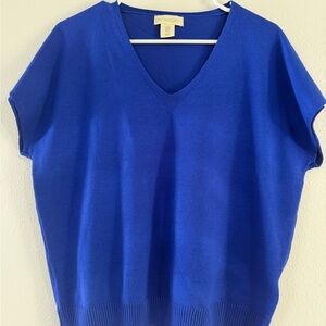 Cynthia Rowley Size M Royal Blue V-Neck Sweater Top
